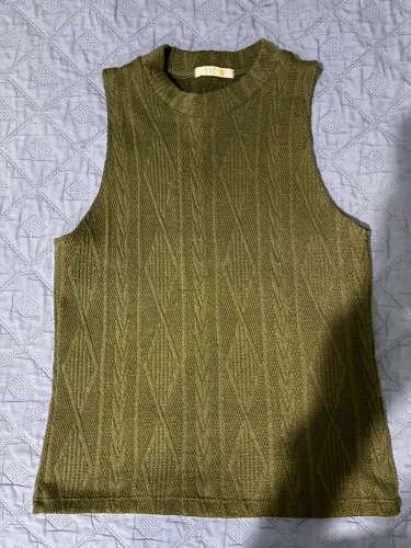 Blusa de tricot M, verde, C&A 