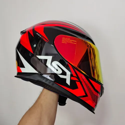 Capacete ASX Eagle street vermelho 