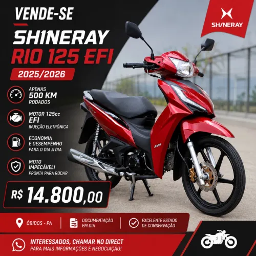SEMINOVA IMPECÁVEL - SHINERAY RIO 125 EFI 2025/2026