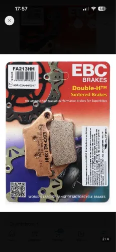 Pastilha de Freio Traseira EBC FA213HH Sinterizada Original