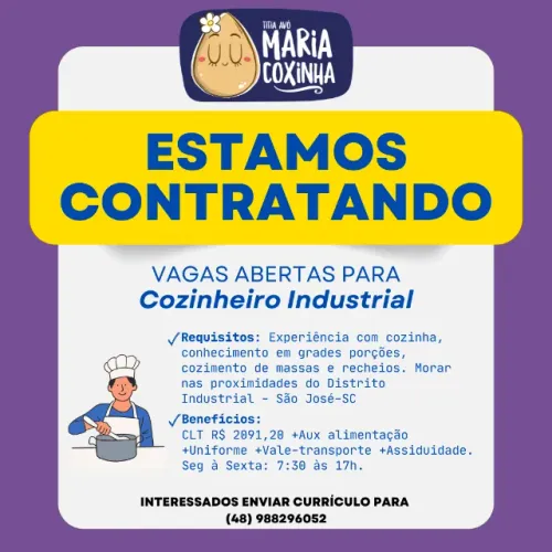 Vaga de cozinheiro