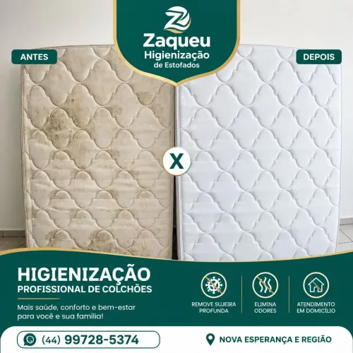 Higienização de Sofás, Colchões e Poltronas - Nova Esperança e Região