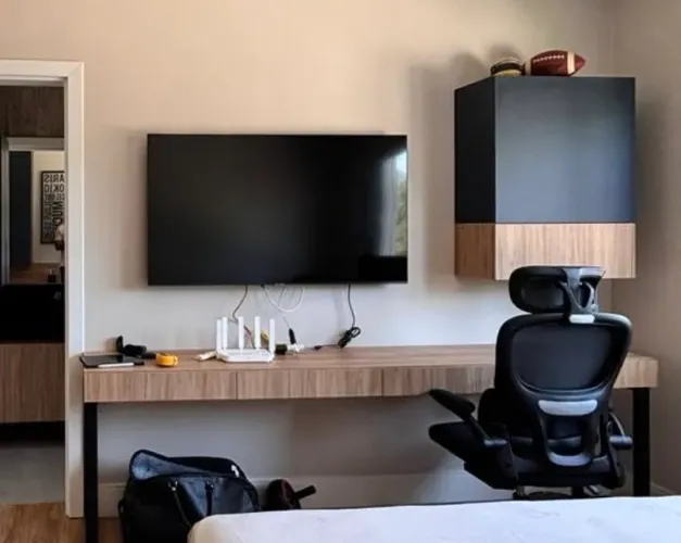 Escrivaninha e Mesa de Escritório / Quarto com 4 Gavetas 40x240
