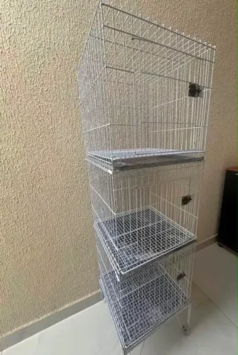 gaiola canil três partes
