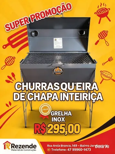 Churrasqueira chapa galvanizada