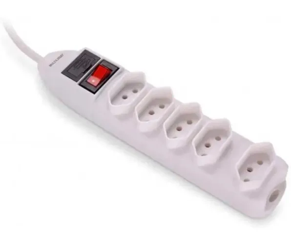 Protetor eletrônico Multilaser  5 tomadas.