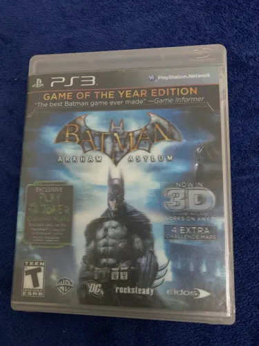 Batman Arkham Asylum GOTY Edition PS3 Original + Capa 3D + Manual