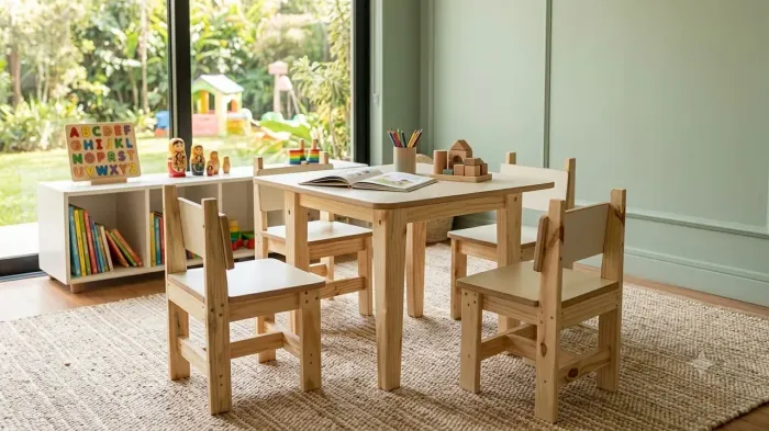 Conjunto mesa e cadeiras infantil