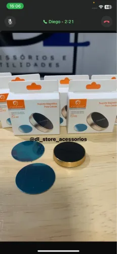 Suporte de celular magnético imã redondo para painel de carro ou tanque de moto