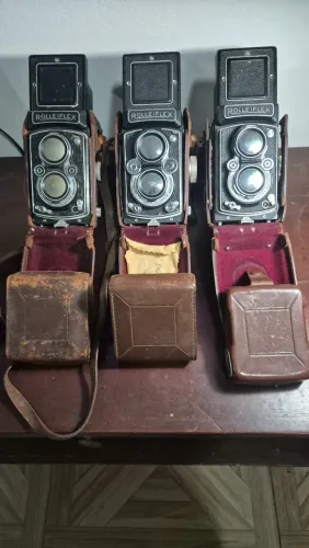 Rolleiflex Automat com capa TLR (três maquinas)