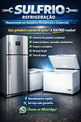 ? SULFRIO REFRIGERAÇÃO ? Manutenção em Geladeira Residencial e Comercial