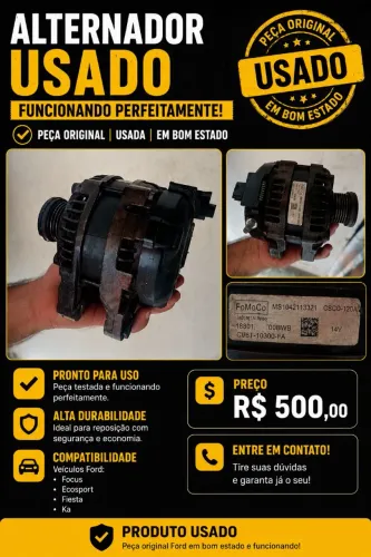 Alternador Original Ford FoMoCo 120A Usado Funcionando<br>