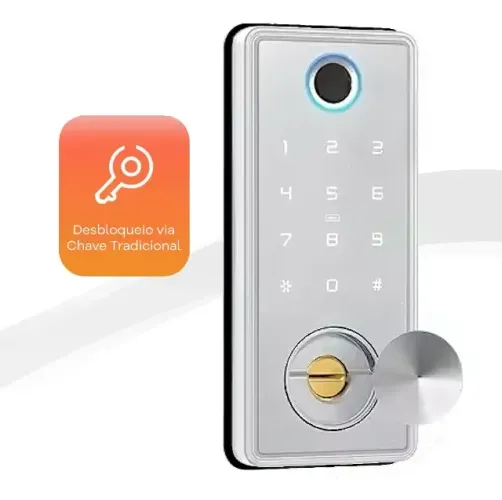 Fechadura Eletronica Biometria Prova D'agua Wifi Tuya Airbnb