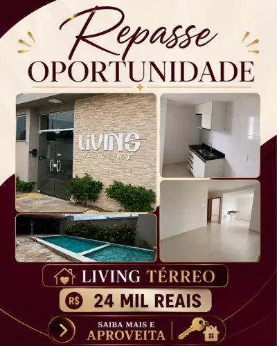 REPASSE LIVING 24 MIL TÉRREO PORTAL SUDOESTE