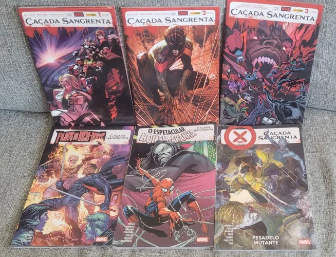 Saga Caçada Sangrenta + Tie Ins (Filhos da Meia Noite, Homem Aranha e X-men)