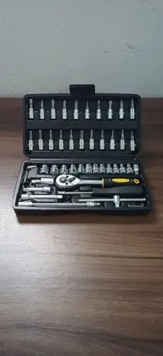 Jogo de Ferramentas 46 Peças Completo com Maleta Novo