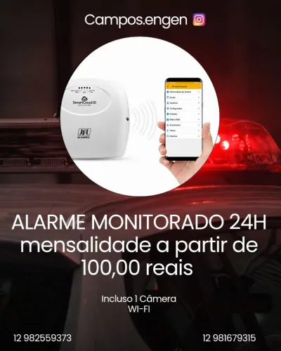 Alarme monitorado 24h 
