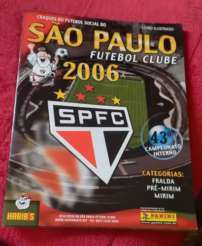 ALBUM FIGURINHA VAZIO CRAQUES DO FUTEBOL SOCIAL SÃO PAULO FC 2006