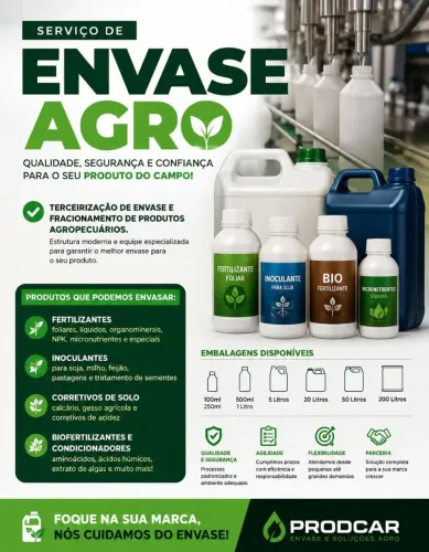 Envase e fracionamento para produtos (AGRO)