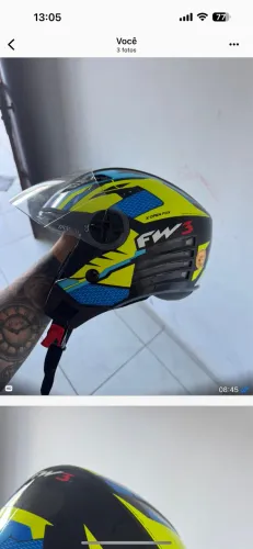 Capacete FW3 aberto Tam 60