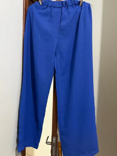 Calça Azul Estilo Pantalona
