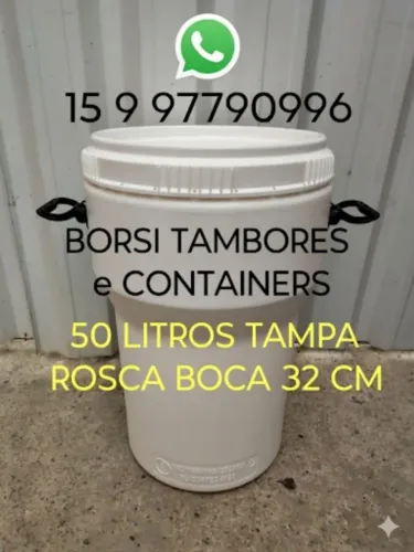 Bombona 50 Litros Tambor Plástico Container IBC Galão