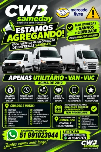 Estamos Agregando Veículos Utilitários, Vans e VUC