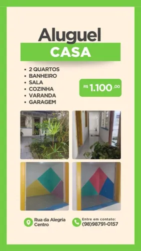 Aluguel - Casa 2 Quartos - Centro - São Luís