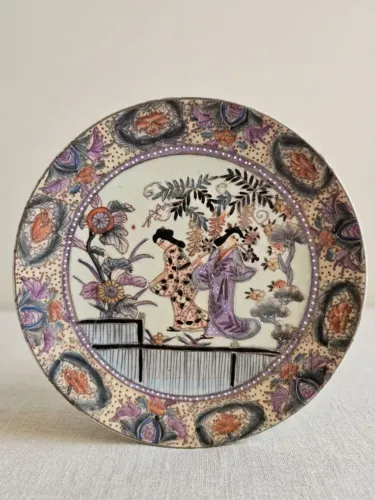 prato decorativo porcelana japonesa vintage