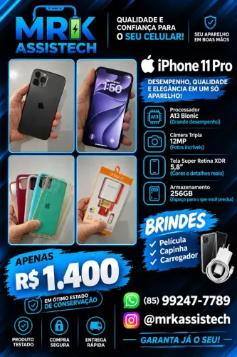 Vende-se iPhone 11 pro 256gb em ótimo estado de conservação pronto para uso!
