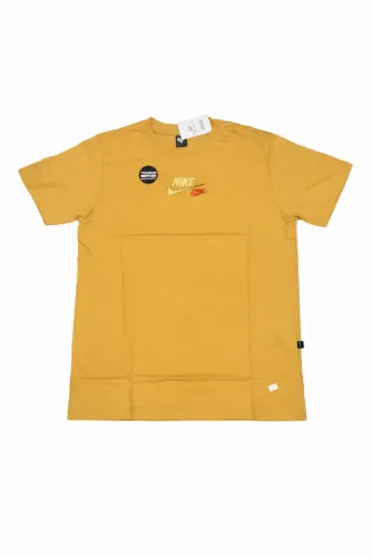 Camiseta Amarela Mostarda Estampa Dourada - Manga Curta