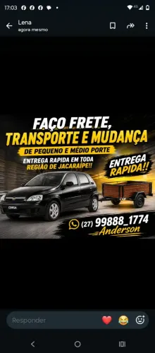 Fretes porte pequeno e medio