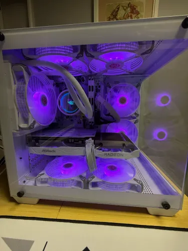Setup Gamer Full White Completo | Ryzen 5 + RX 6600