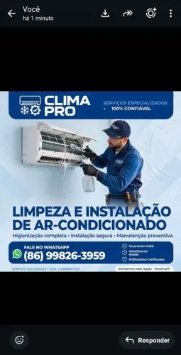 Limpeza de ar-condicionado split inverter