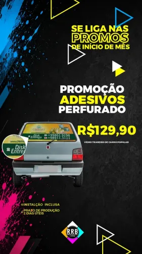 ADESIVO PERFURADO PARA CARROS