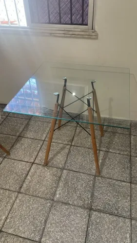 Mesa De Vidro Eiffel - 80cm