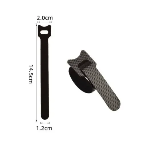 Organizador de Cabos e Fios - Abraçadeira Multiúso Reutilizável (preto) material: náilon