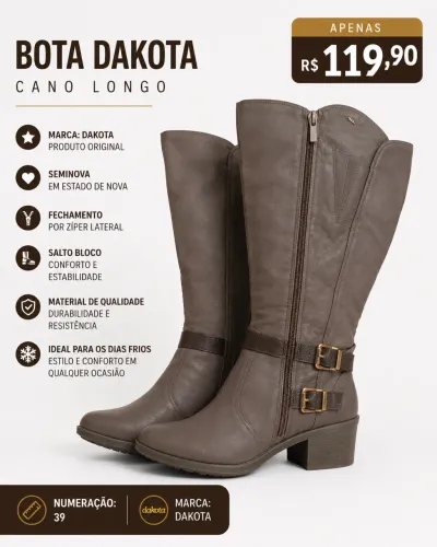Bota Dakota Cano Longo