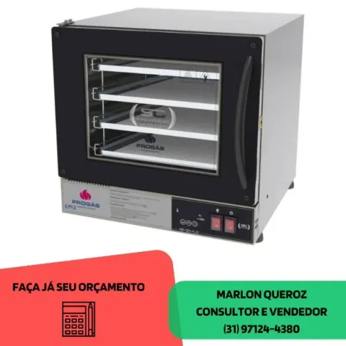 Forno Turbo Elétrico 4 Assadeiras Progas