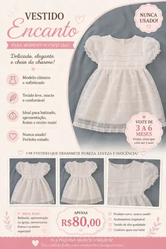 Vestido infantil novo