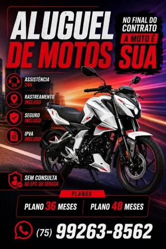 Aluguel, no final a moto é SUA