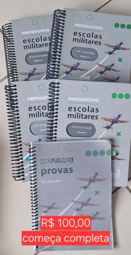 Coleção de livros preparatório militar
