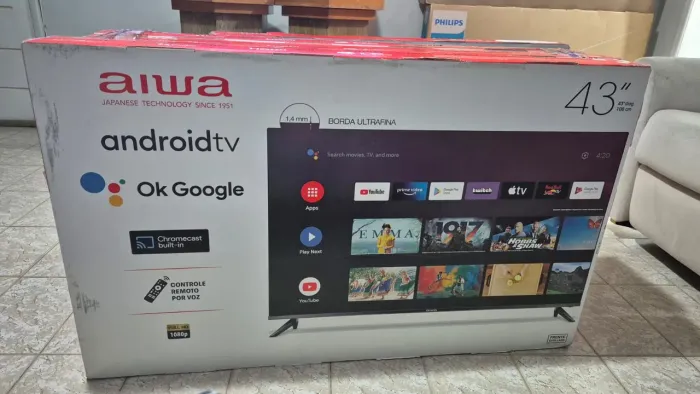 [**oferta**]smart TV 43 polegadas aiwa na caixa+garantia+nota fiscal!!