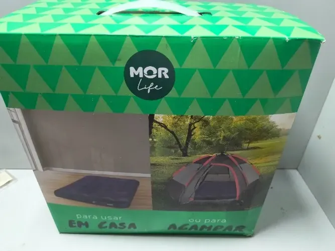 Lote 011 Colchao Inflavel Multiuso Com Fole Casal 1.91x1.37x22 Mor Life