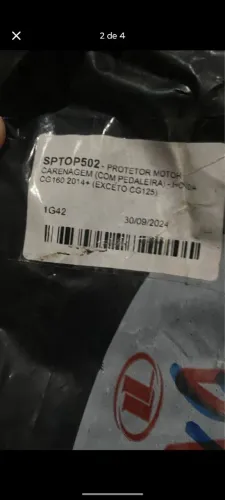 Protetor de carenagem e motor scam original honda novo nunca usado 
