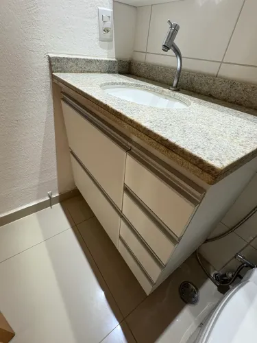 Bancada mármore com cuba
