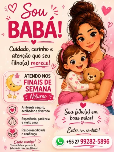 Babá com experiência a mais 1 ano 