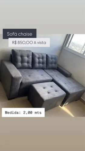 VENDO SOFÁ CINZA 3 LUGARES