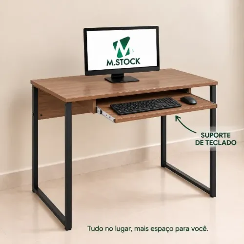 mesa para computador com suporte de teclado 