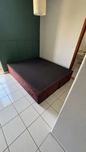 Base Cama Box Baú Queen Marrom